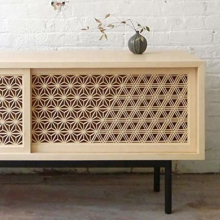 Cloison de séparation décorative en bois solide française de Hinoki 3D Kumiko Products