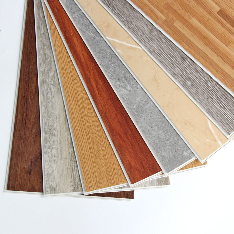 Couleur simple Spc écologique parquetant le plancher ignifuge de 1.5mm-5.0mm Spc
