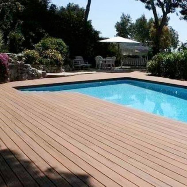 Anti plate-forme de plancher en bambou UV de porche Wpc 11mm extérieur 22mm ignifuges