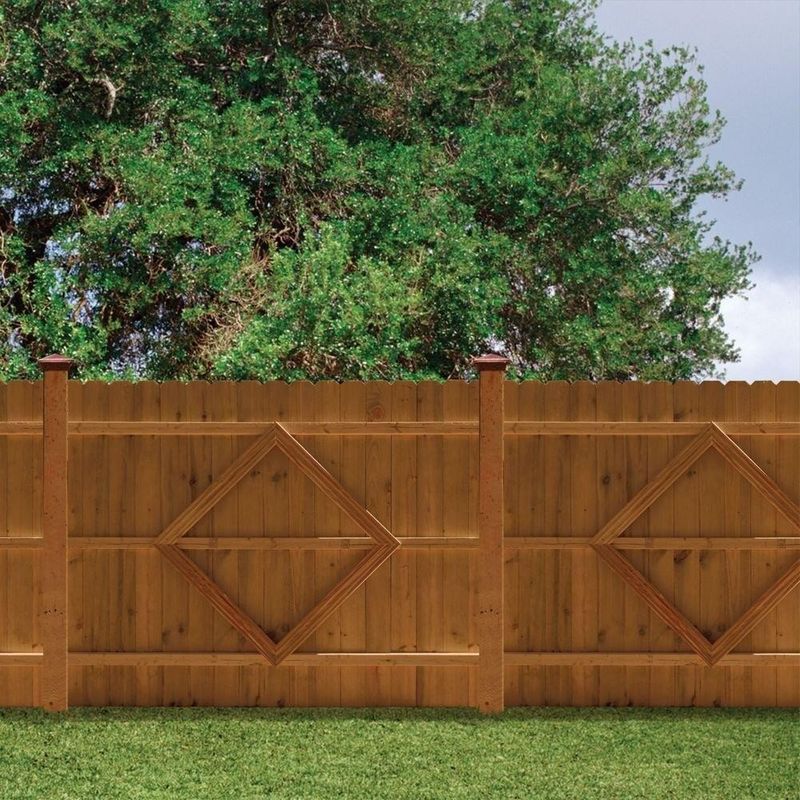 Yard 8 pi Cedar Wood Fence Panel Outdoor de haut Cedar Border Fence de FSC
