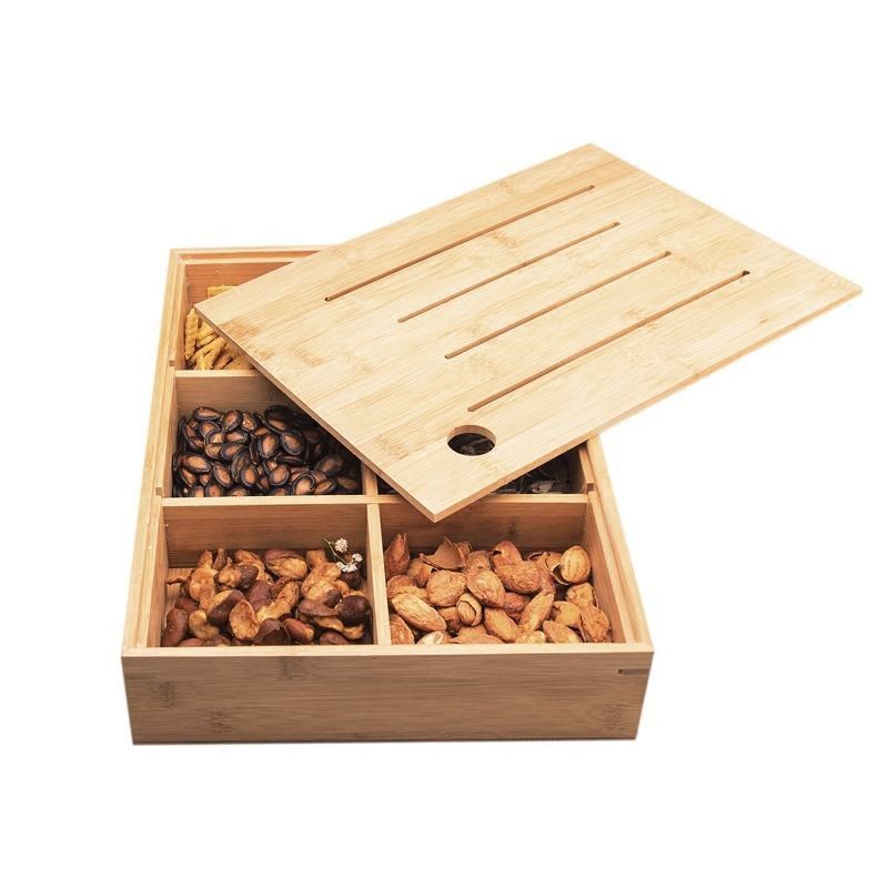 Boîte en bois Lidded démontable de place pour le stockage sec 41*31*24cm de fruit