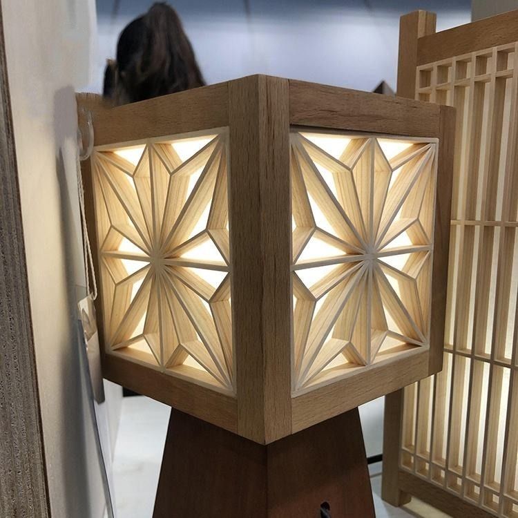 Écrans décoratifs rustiques de diviseur de Kumiko Led Water Bubble Wood en bois pour le restaurant