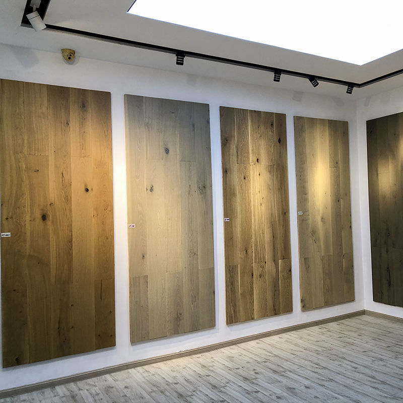 Le chêne affligé par lavage large de planche a machiné le bois parquetant 20 couleurs personnalisables