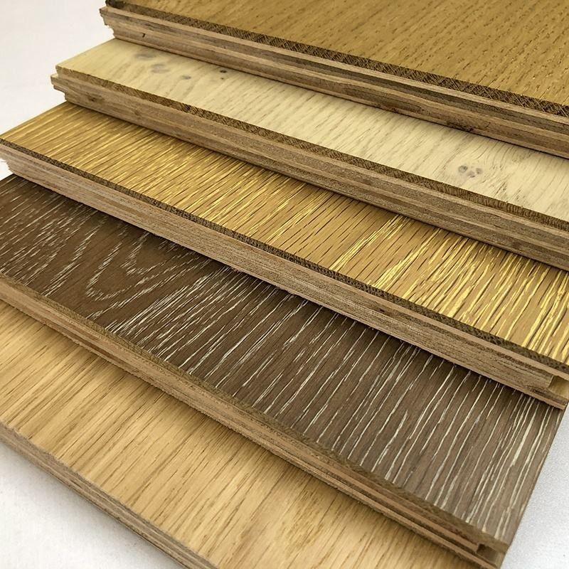 Le chêne affligé par lavage large de planche a machiné le bois parquetant 20 couleurs personnalisables