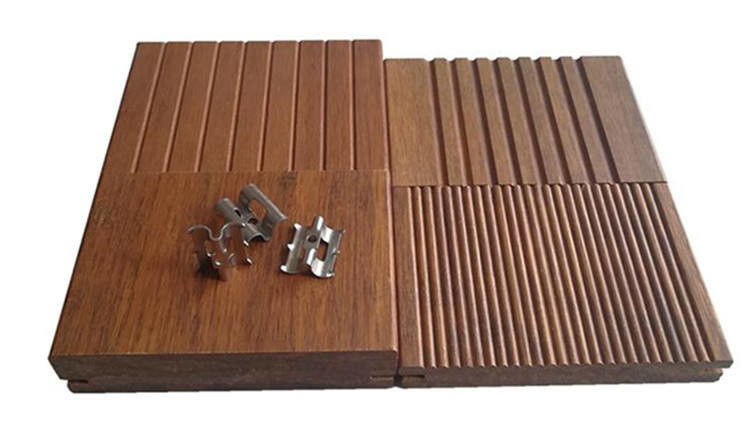 Écoforêt extérieur à feuilles durables Plancher en bambou tissé solide en bambou carbonisé Plancher en bambou