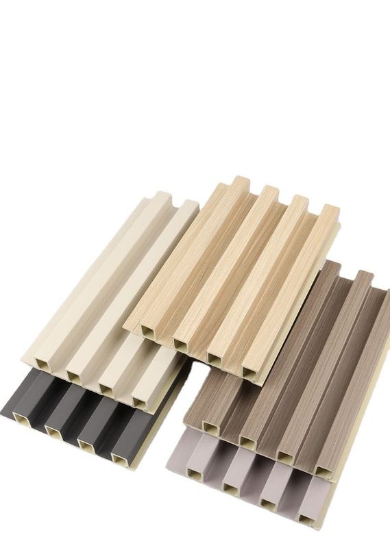 Facile à installer couleur noyer Eco bois stratifié revêtement de mur décoratif 155 * 9 panneaux WPC