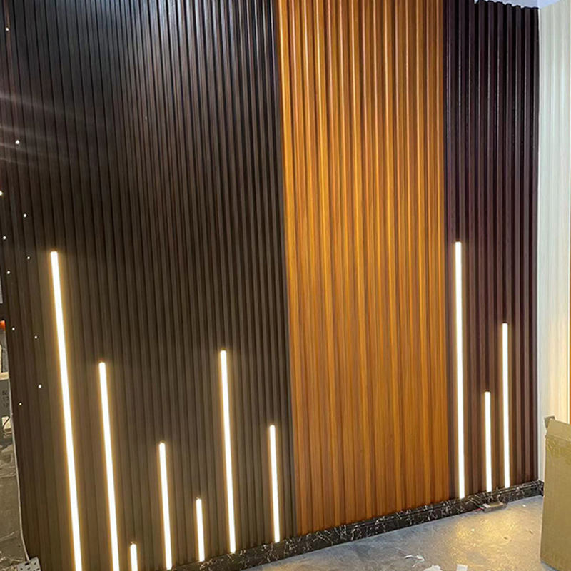 Panneaux muraux en WPC colorés Décorations murales Intérieur Installation facile revêtement murale anti-rayures en WPC