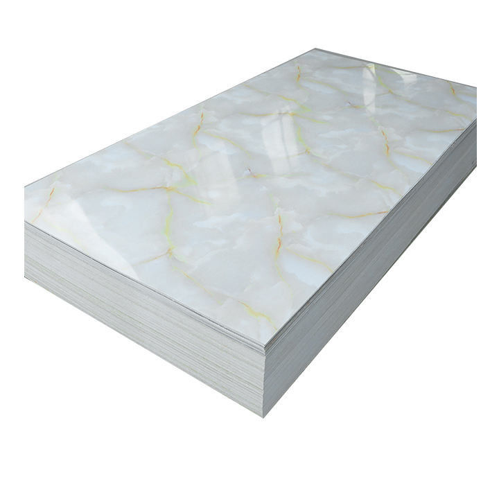 Facile d'installation Marble Look SPC Luxe plastique résistant à l'usure Paroi et plancher Carreaux intérieurs Nouveau produit en Chine