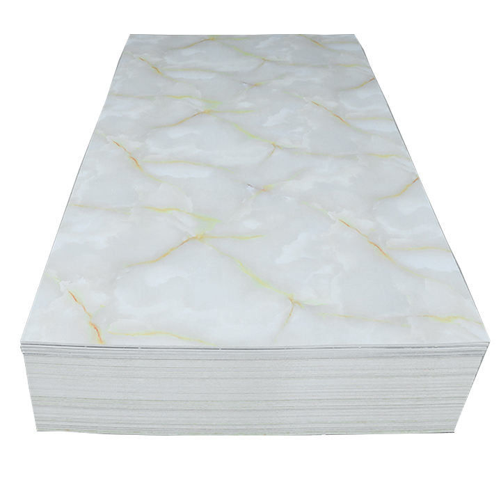 Facile d'installation Marble Look SPC Luxe plastique résistant à l'usure Paroi et plancher Carreaux intérieurs Nouveau produit en Chine