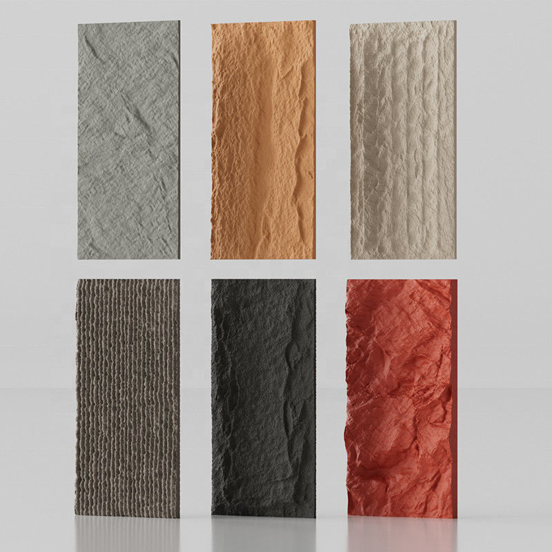 Panneau mural en pierre artificielle en PU en polyuréthane en pierre de champignon en 3D