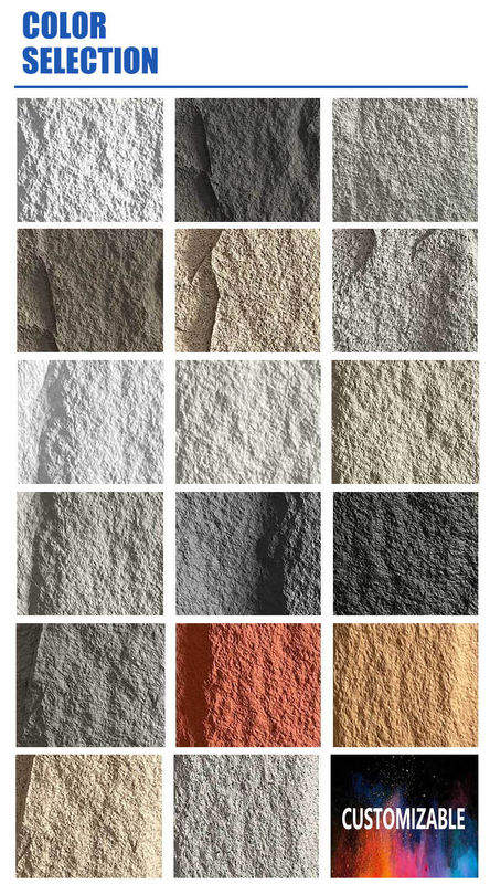 Panneau mural en pierre de Pu Panneau mural en pierre de polyuréthane Panneau mural en 3D Panneau mural en bois artificiel Poids léger