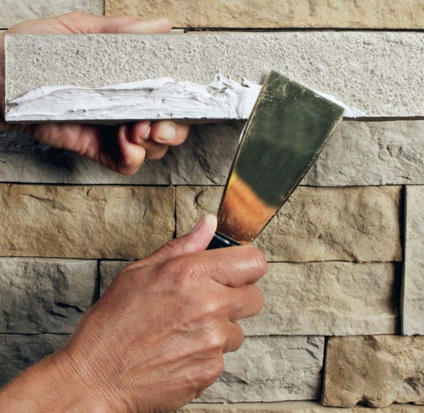 Pierre artificielle Pu Panneau mural Pu Panneau rocheux Faux Carreaux de pierre naturelle de culture pour revêtement de mur extérieur