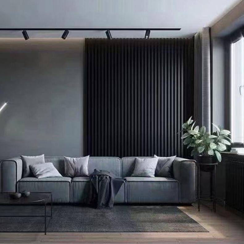 Fabrique en gros en bois écologique Panneaux muraux en WPC PVC en plastique Panneaux muraux de télévision pour intérieur Outdoor Couleurs personnalisées