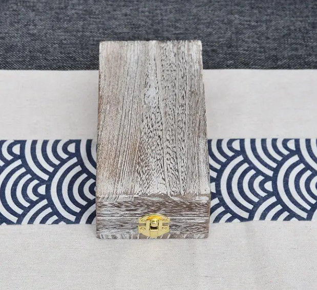 Boîte à bijoux en bois massif Paulownia multicolore personnalisée pour le stockage de cadeaux