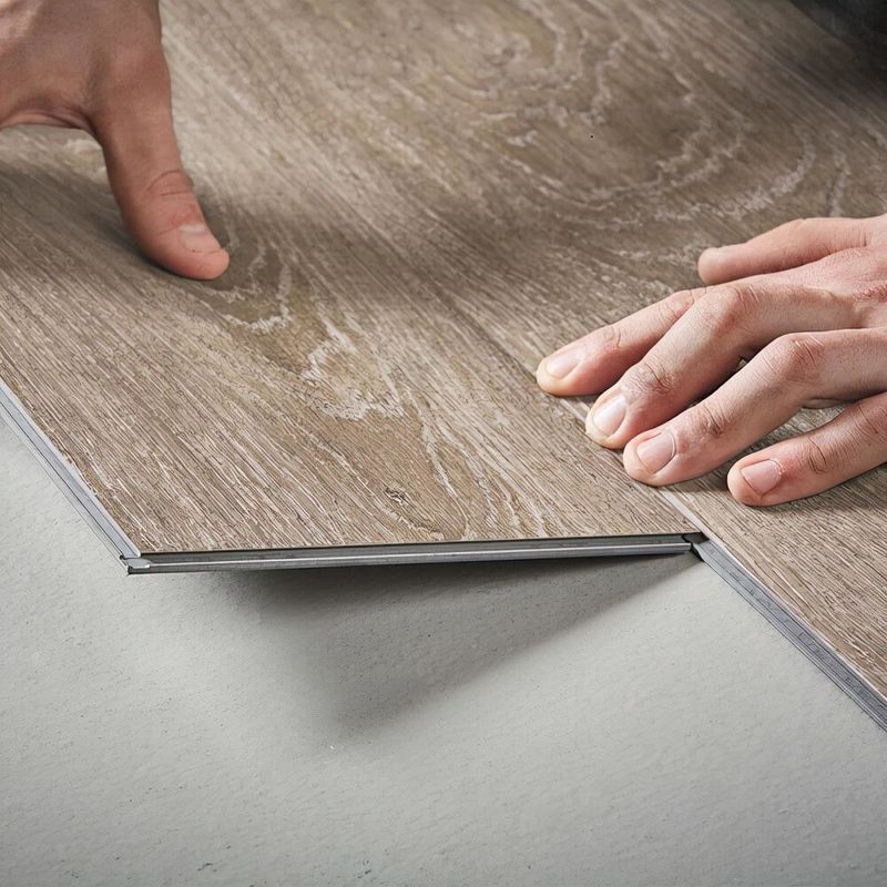 Spc planche de planche en vinyle plastique en bois 4 mm carreaux de plancher en vinyle plastique auto-adhésif
