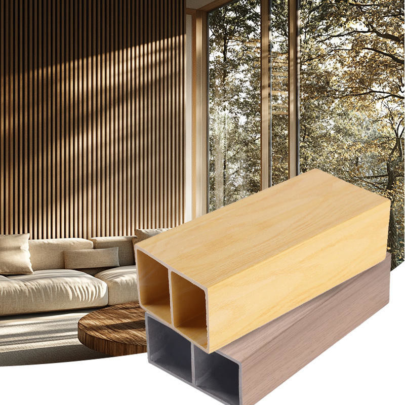 Tubes en bois WPC brillants pour la décoration intérieure de la maison en couleur personnalisée