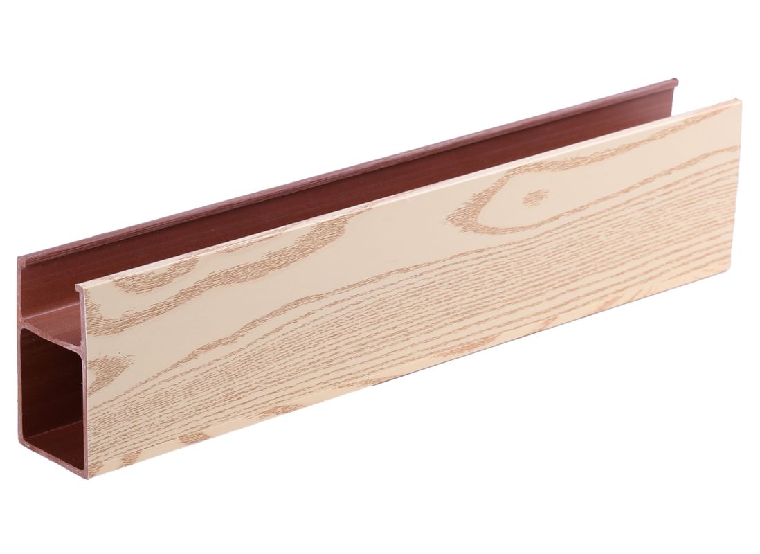 Colonne de tubes carrés creux en PVC d'intérieur respectueux de l'environnement, bois plastique, bois composite, tube WPC pour cloison