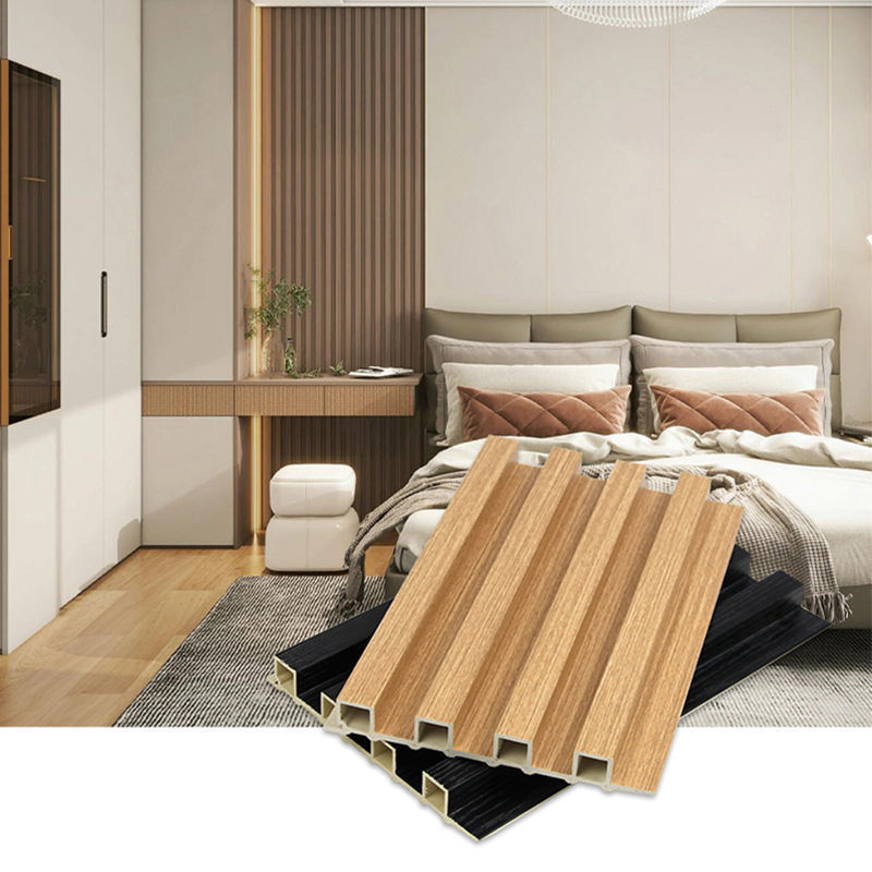 Panneau mural WPC cannelé moderne et imperméable pour l'intérieur, panneaux décoratifs pour la maison