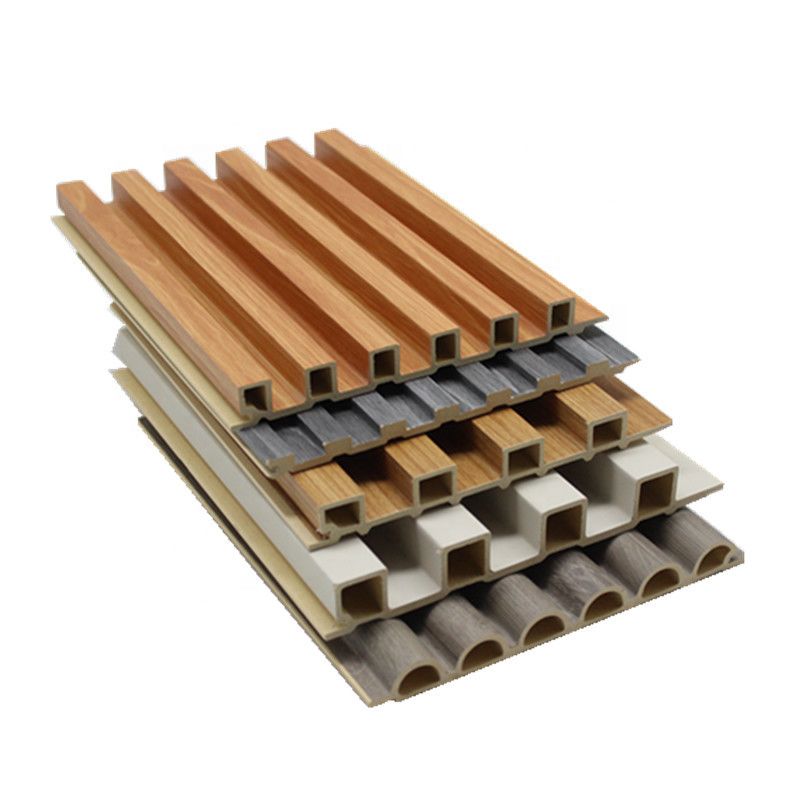Résistant à l'eau Intégré Autres panneaux muraux en bois courbé Panneaux muraux en PVC décor intérieur Panneau murale en Wpc en ardoise