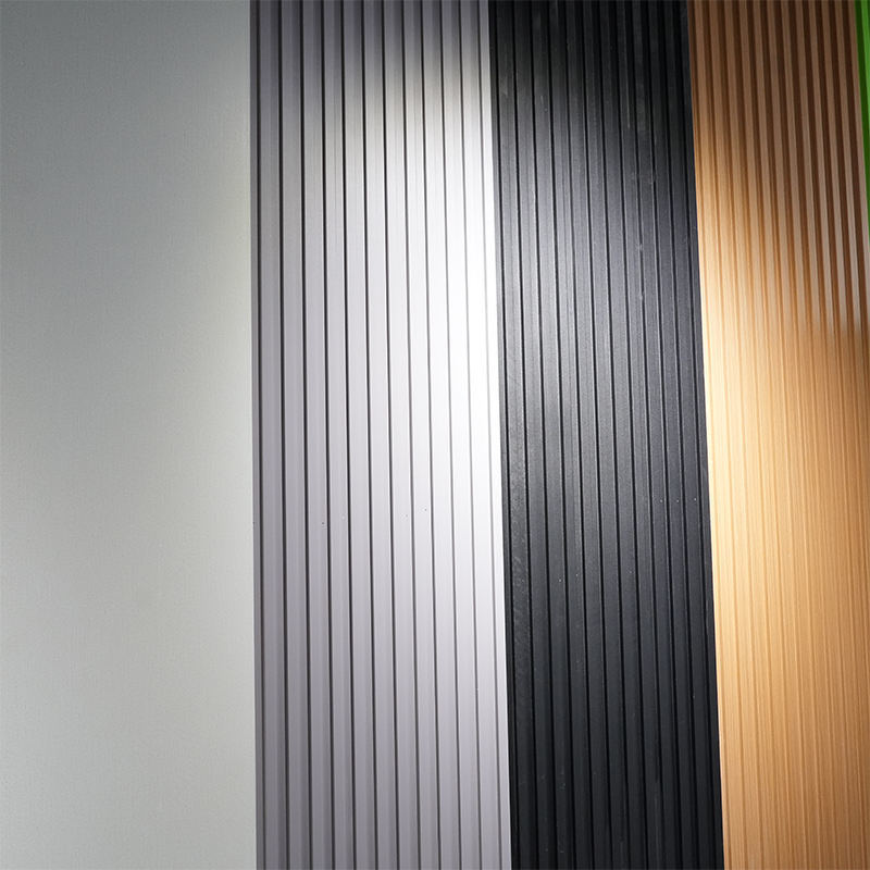 Panneau mural en WPC imperméable à l'eau pour le fond de télévision pour la décoration intérieure dans les hôtels et les appartements en plastique