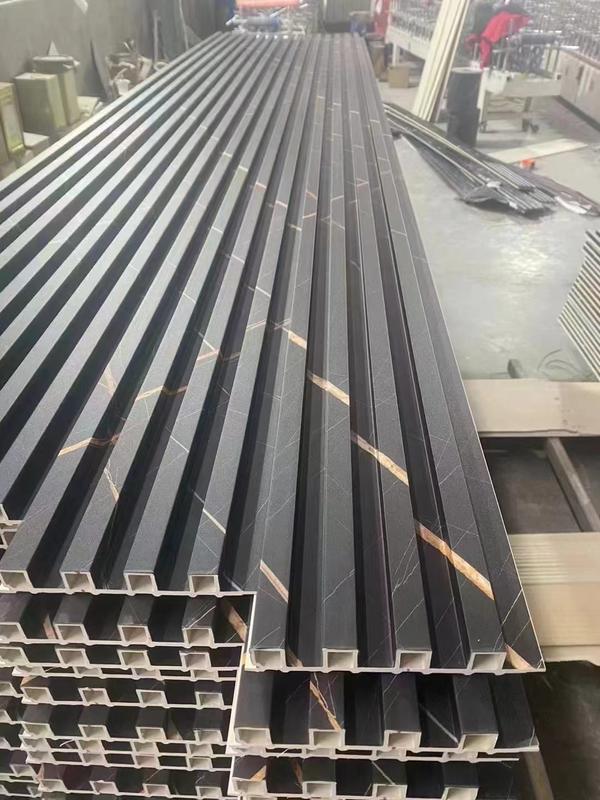 Fluted Wall Panel Cladding Wood Plastic Composite WPC Wall Ceiling Panel Laminated Wood Veneer
