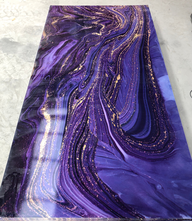 4x8 pieds PVC UV feuille de marbre PVC UV panneau mural de marbre panneau alternatif de remplacement de marbre 3 mm PVC UV feuille