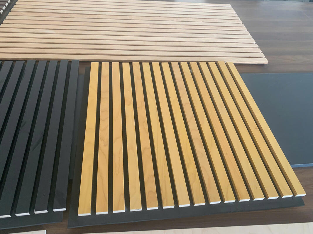 Panneaux acoustiques Panneaux muraux Panneaux en PET MDF Décorations murales acoustiques pour meubles Panneaux muraux en bois acoustique design moderne