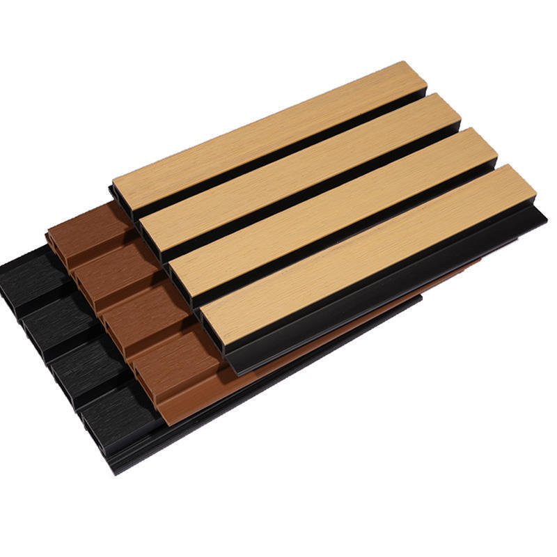 Panneau mural extérieur en composite bois-plastique (WPC) moderne, facile à installer et au design classique, avec une fonction d'étanchéité pour les espaces extérieurs