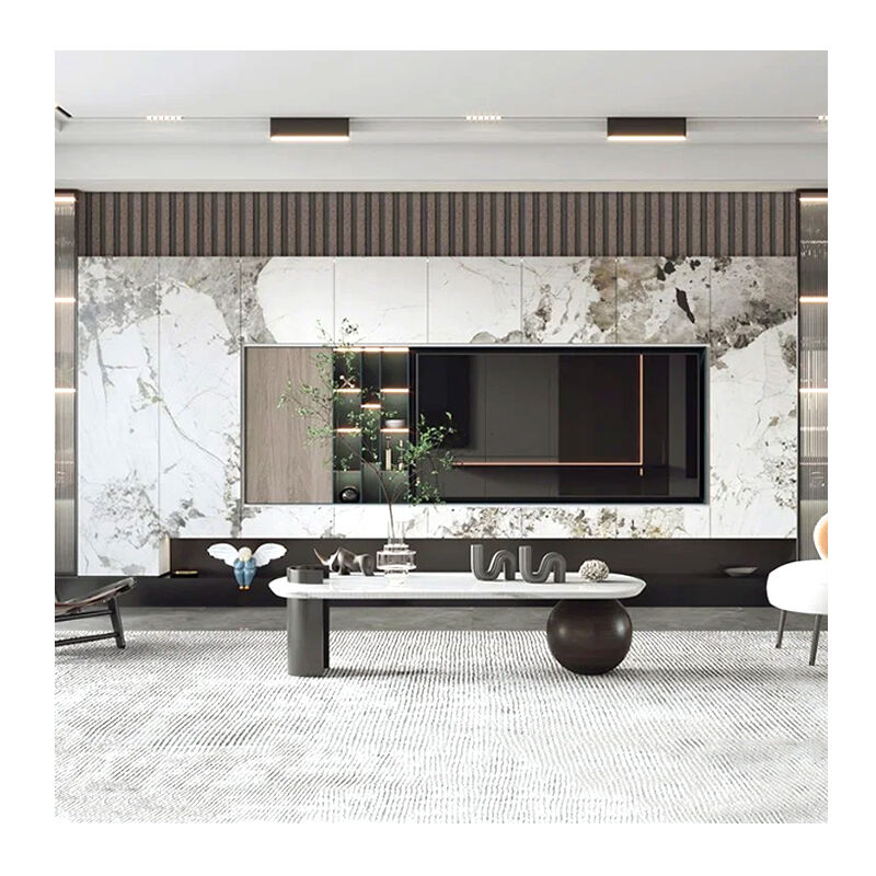 Prix en gros 4X8 FT PVC Panneau de mur en marbre alternatif et panneau en marbre à revêtement UV brillant