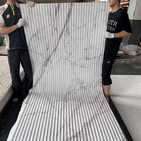 MCM Soft Series Design moderne Flexible Artificiel écologique résistant au feu résistant à l'eau Big Slab Décoration murale extérieure intérieure 3D