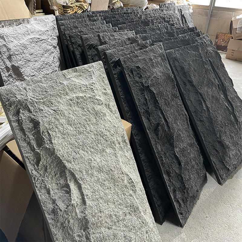 Panneaux de pierre flexibles en marbre moderne en PU écologique résistant à la chaleur et au feu