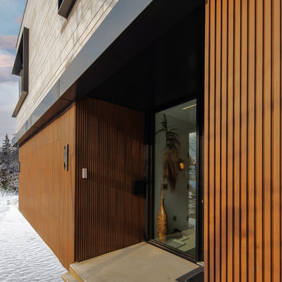 Résistance intérieure de putréfaction du panneau de mur du gril moderne WPC 195mmx28mm