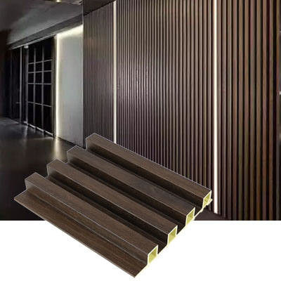 Panneaux muraux Wpc bois plastique composite revêtement murale matériaux de décoration intérieure