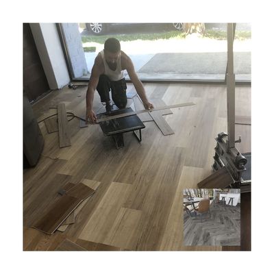 EIR Parquet flottant en bois texturé en érythrée de luxe PVC rigide en vinyle planche SPC
