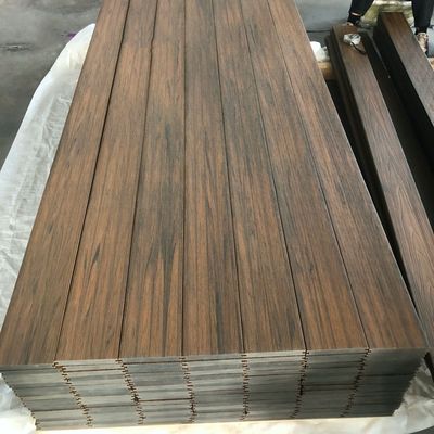 Couche de couchage à l'eau étanche à la co-extrusion européenne plancher WPC couchage creux composite couchage à l'extérieur bois brossé plastique composite