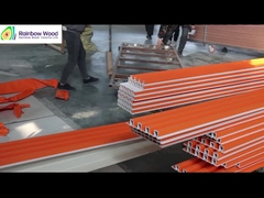 Panneau mural intérieur en bois plastique composite revêtement en flûte panneau mural intérieur en Wpc