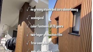 Revêtement mural WPC moderne pour les espaces extérieurs